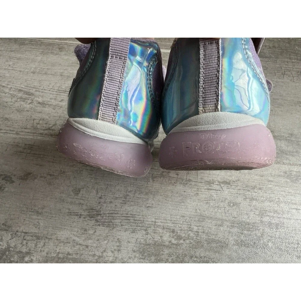 Disney Girls' Frozen Sneakers Easy On Light Up Shoes Toddler Purple Elsa Anna 11
